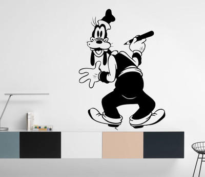 

Veldeco cartoon [H55xW40]cm  cut work vinyl self adhesive walldecal Sticker(Pack of 1, Black
