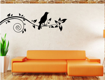 Wall Guru  Adhesive Sticker(Pack of 1, Black