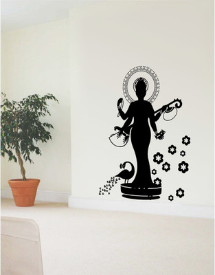 Creatick Studio 60.96 cm Sticker of Creatick Studio Decal Style Saraswati Wall Sticker Self Adhesive Sticker(Pack of 1)