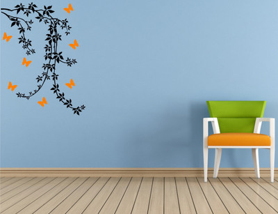 

Wall Guru  Self Adhesive Wall Decal Sticker(Pack of 1, Black