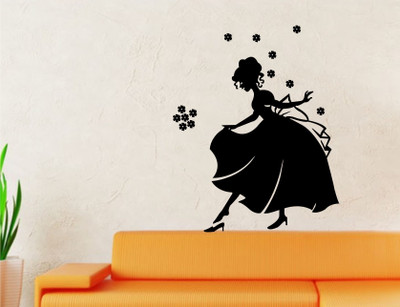 

Wall Guru  Self Adhesive Wall Decal Sticker(Pack of 1, Black