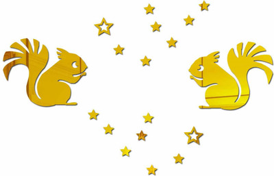 

Sehaz Artworks  Decals Sticker(Pack of 18, Gold