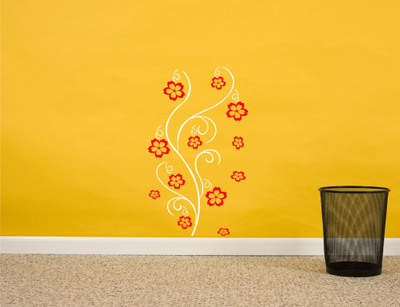 Wall Guru  Self Adhesive Wall Decal Sticker(Pack of 1, White