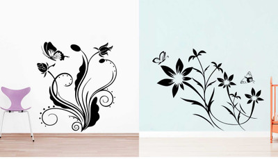 

Vsquare Studio  wall Sticker(Pack of 2, Black