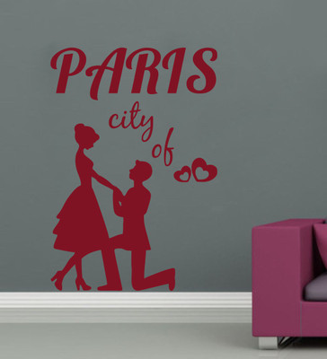Creatick Studio 60.96 cm City of Paris Wall sticker Self Adhesive Sticker(Pack of 1)