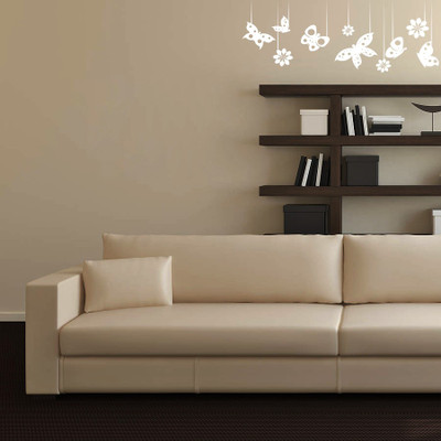 Creatick Studio 91.44 cm ButterFlies in a Row Wall Decal Self Adhesive Sticker(Pack of 1)