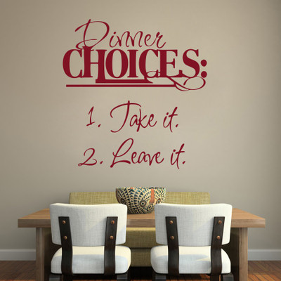 Creatick Studio 58 cm Creatick Studio Dinner Choices Wall Sticker Self Adhesive Sticker(Pack of 1)