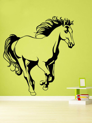 Trends on WALL 50 cm Running Horse Self Adhesive Sticker(Pack of 1)