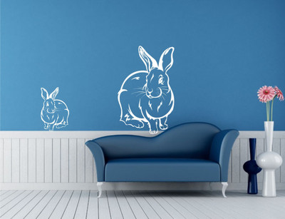 

Wall Guru  Self Adhesive Wall Decal Sticker(Pack of 1, White