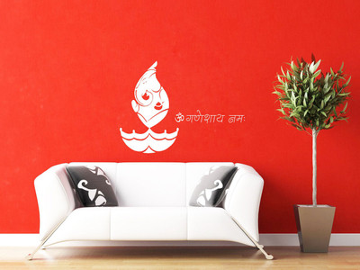 Creatick Studio 121.92 cm Ganesh Ji Wall Decal Self Adhesive Sticker(Pack of 1)