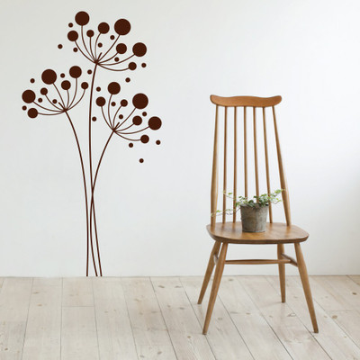 Creatick Studio 48.26 cm Dandelion Tree Wall Decal Self Adhesive Sticker(Pack of 1)