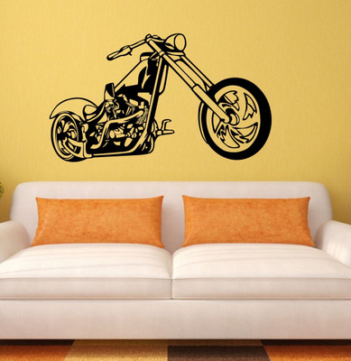 

Veldeco bike [H53xW91]cm  cut work vinyl self adhesive walldecal Sticker(Pack of 1, Black
