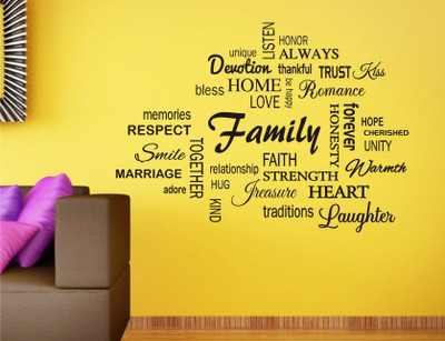 

Wall Guru  Wall Decal&Sticker Sticker(Pack of 1, Black