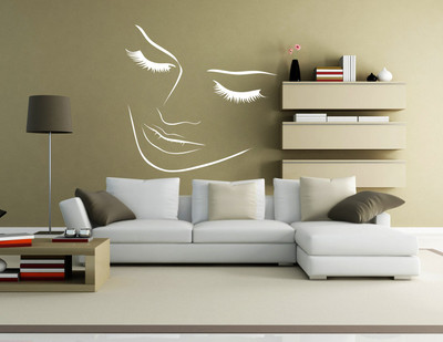 Creatick Studio 76.2 cm Creative Face Wall Decal Self Adhesive Sticker(Pack of 1)