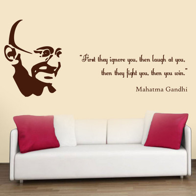 Creatick Studio 121.92 cm The Legend Gandhi Ji Wall Decal Self Adhesive Sticker(Pack of 1)