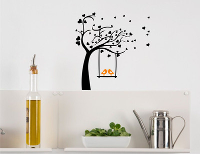 

Wall Guru  Adhesive Sticker(Pack of 1, Black;orange