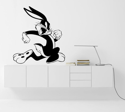 

Veldeco cartoon [H55xW49]cm  cut work vinyl self adhesive walldecal Sticker(Pack of 1, Black