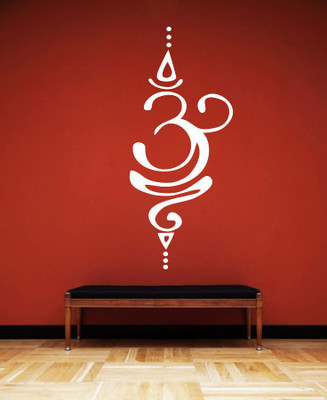 Creatick Studio 45.72 cm Om Signature Wall Decal Self Adhesive Sticker(Pack of 1)