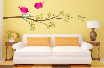 Espcreation 90 cm ESP Creation Sunset Love Bird Sticker(Pack of 1)