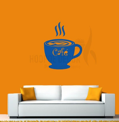 

Hoopoe Decor  Hot Coffee 2 Sticker(Pack of 1, Blue