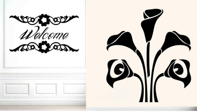 

Vsquare Studio  wall Sticker(Pack of 2, Black