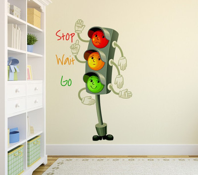 

Wallstick  PVC Vinyl Sticker(Pack of 1, Red;blue;green