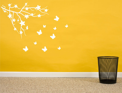 

Wall Guru  Self Adhesive Wall Decal Sticker(Pack of 1, White