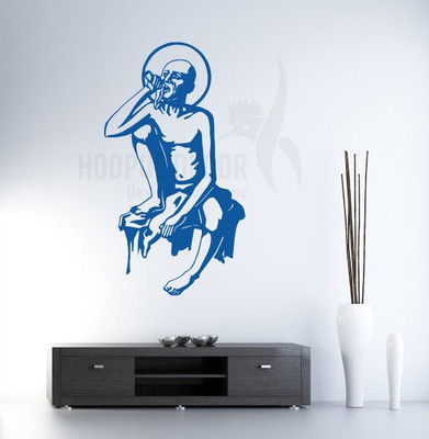 

Hoopoe Decor  Swami Samarth Sticker(Pack of 1, Blue