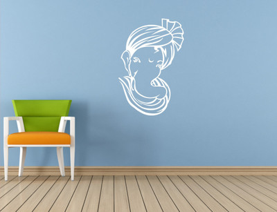 

Wall Guru  Self Adhesive Wall Decal Sticker(Pack of 1, White