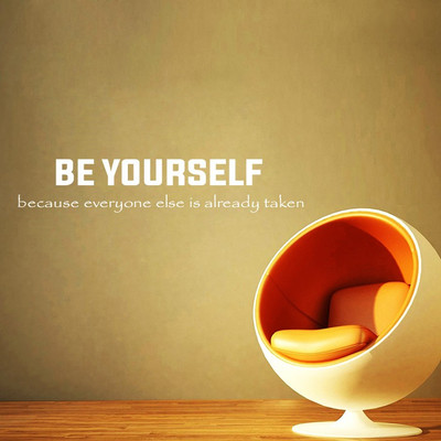 Creatick Studio 121.92 cm Be Yourself Wall Decal Self Adhesive Sticker(Pack of 1)