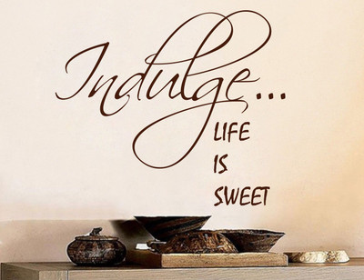 Creatick Studio 53 cm Creatick Studio Indulge Wall Sticker Self Adhesive Sticker(Pack of 1)