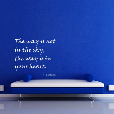 Creatick Studio 152.4 cm Way is not in Sky , Way is in Heart Wall Decal Self Adhesive Sticker(Pack of 1)