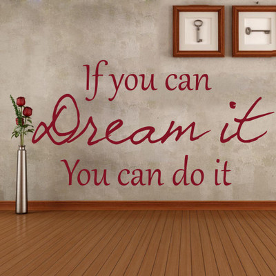 Creatick Studio 50.8 cm You Can Do it Wall sticker Self Adhesive Sticker(Pack of 1)