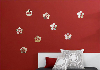 

Wall1ders  Acrylic Sticker(Pack of 8, Silver