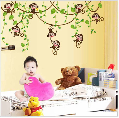 Oren Empower Monkey Cartoon Stickers For Kids(47 cm X cm 150, Multicolor) available at flipkart for Rs.149