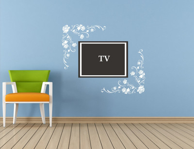 

Wall Guru  Self Adhesive Wall Decal Sticker(Pack of 1, White