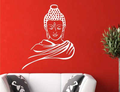 

Wall Guru  Self Adhesive Wall Decal Sticker(Pack of 1, White
