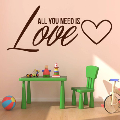 Creatick Studio 91.44 cm Need Is Love Wall Decal Self Adhesive Sticker(Pack of 1)