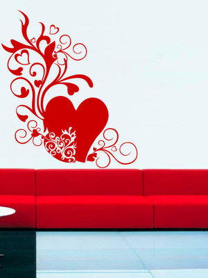 

Trends on Wall  Romance Sticker(Pack of 1, Red