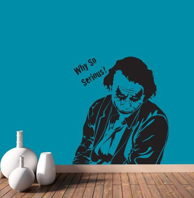 

Hoopoe Decor  Why so serious Sticker(Pack of 1, Black