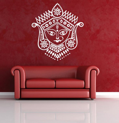 

Hoopoe Decor  Goddess Durga Sticker(Pack of 1, White