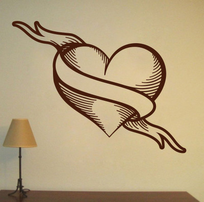 Creatick Studio 121.92 cm Broken Heart Wall Decal Self Adhesive Sticker(Pack of 1)