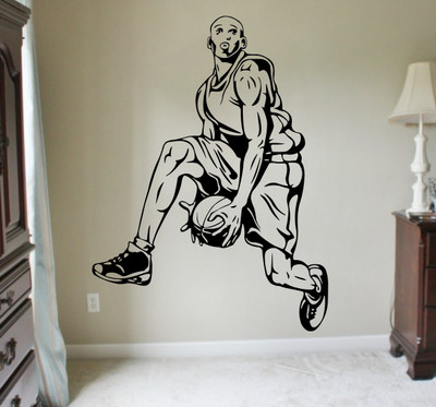 

Veldeco Basketball[H71x54]cm  cut work vinyl self adhesive walldecal Sticker(Pack of 1, Black