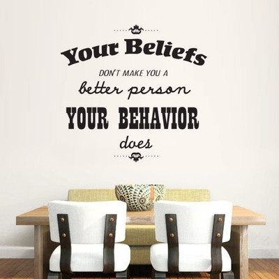 

Hoopoe Decor  Your belief and behavior Sticker(Pack of 1, Black
