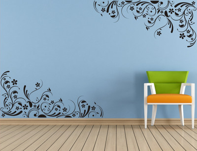 

Wall Guru  Self Adhesive Wall Decal Sticker(Pack of 1, Black