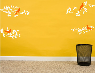 Wall Guru  Self Adhesive Wall Decal Sticker(Pack of 1, White