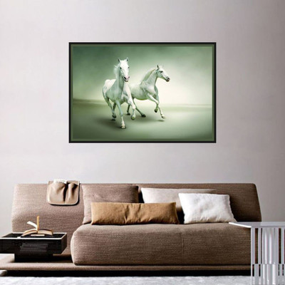 Running Horses Wall Poster Fine Art Print(24 inch X 36 inch, Rolled)