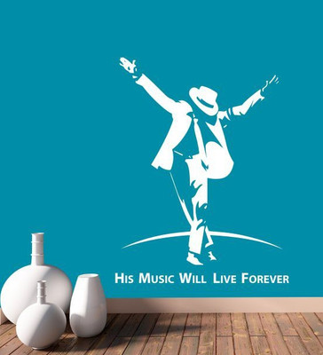 

Hoopoe Decor  His music will live forever Sticker(Pack of 1, White