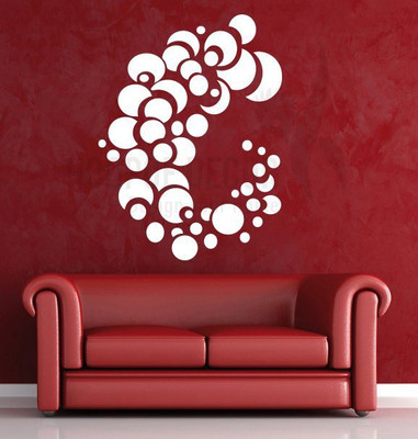 

Hoopoe Decor  Bubbles on Wall Sticker(Pack of 1, White