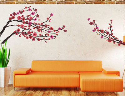 Wall Guru  Self Adhesive Wall Decal Sticker(Pack of 1, White
